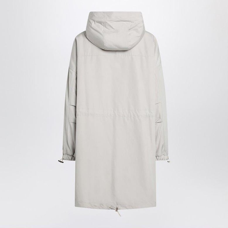 light beige cotton blend parka by Selfnex