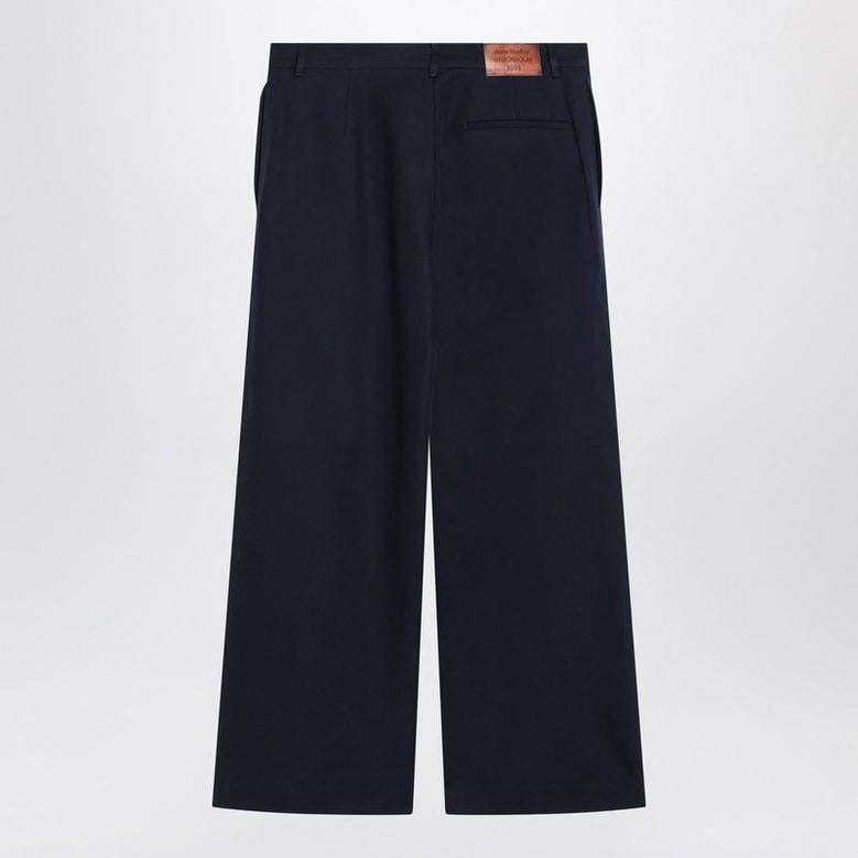 navy blue satin trousers by Selfnex