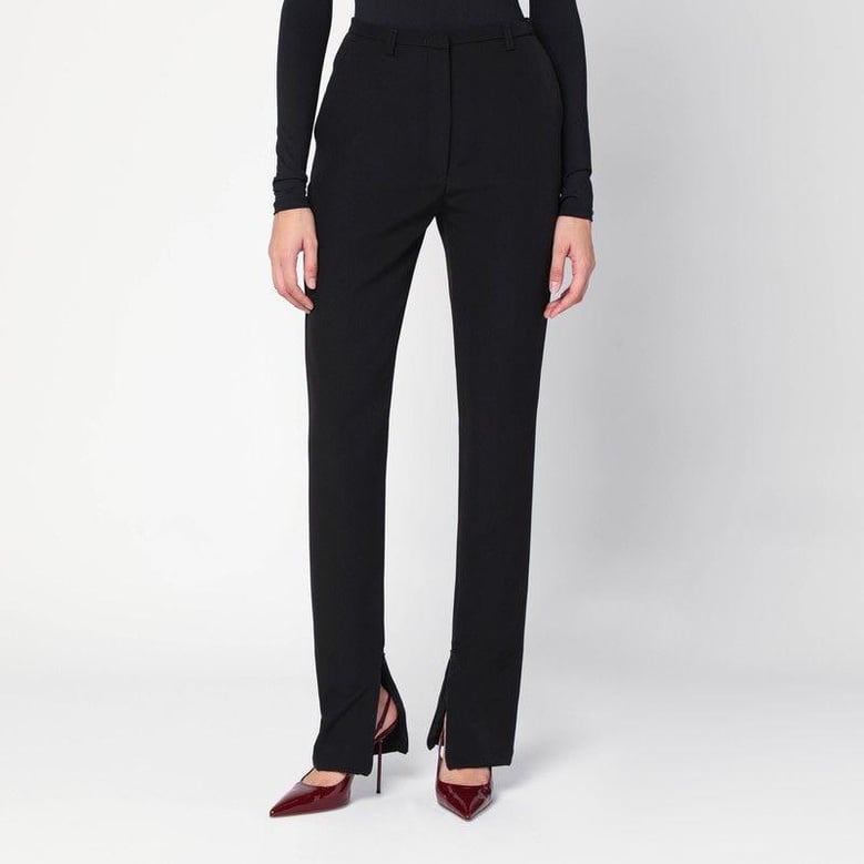 black trousers with zipped slits by Selfnex