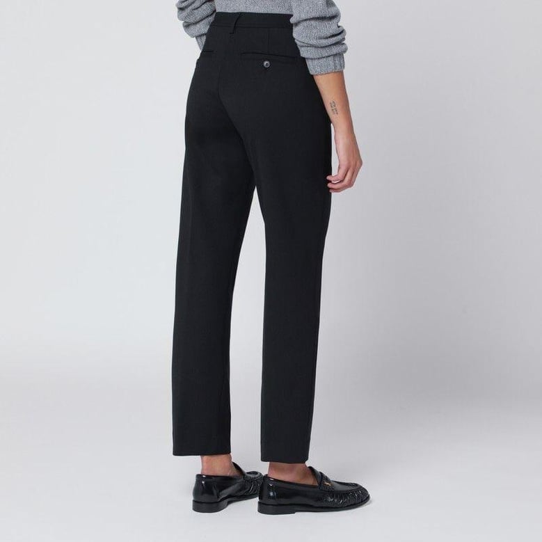 black wool-blend trousers by Selfnex