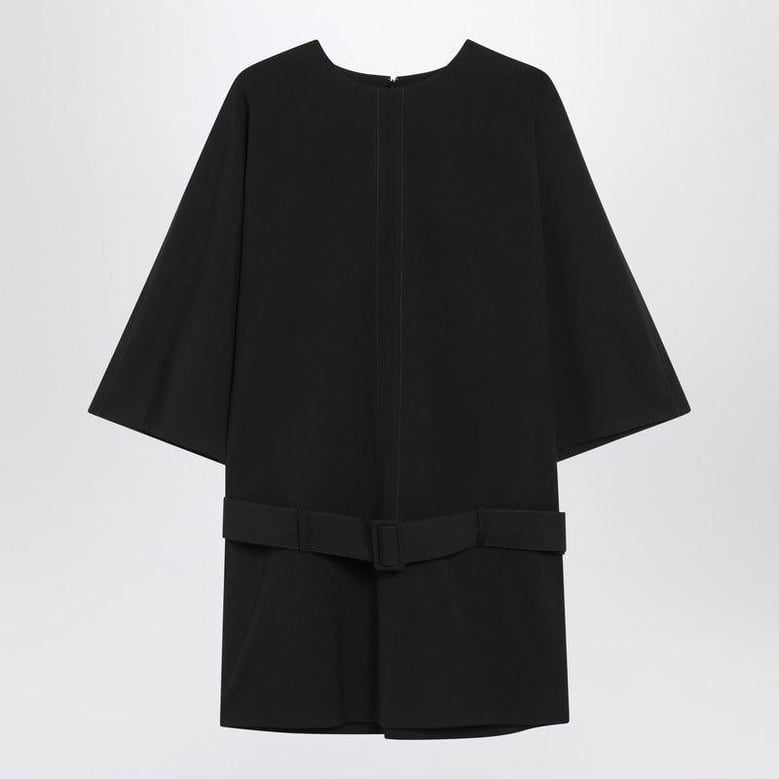 black wool-blend mini dress by Selfnex