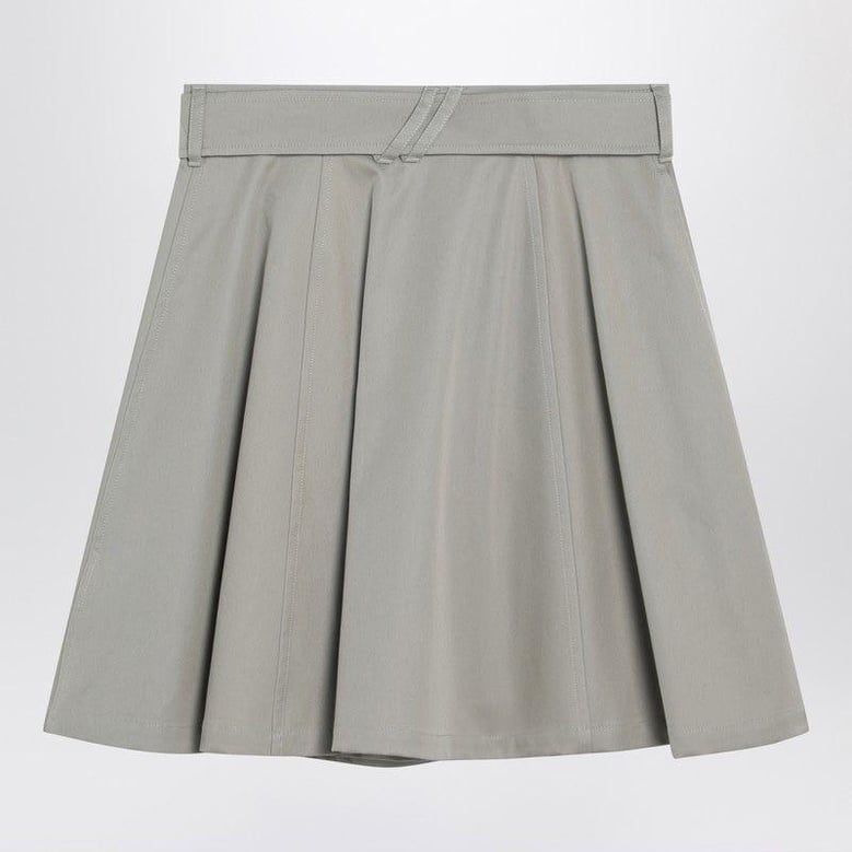 beige trench mini skirt in gabardine by Selfnex