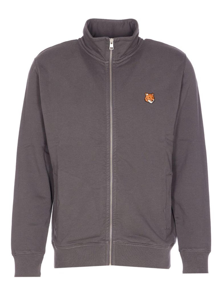 fox head cotton zipped sweatshirt by Selfnex