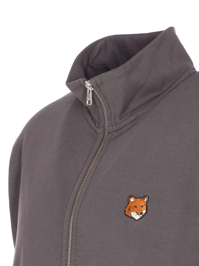 fox head cotton zipped sweatshirt by Selfnex