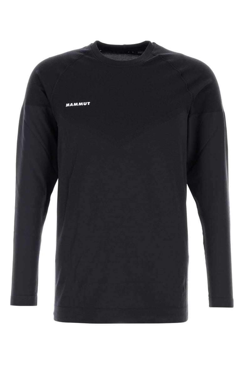 black stretch nylon blend t-shirt by Selfnex