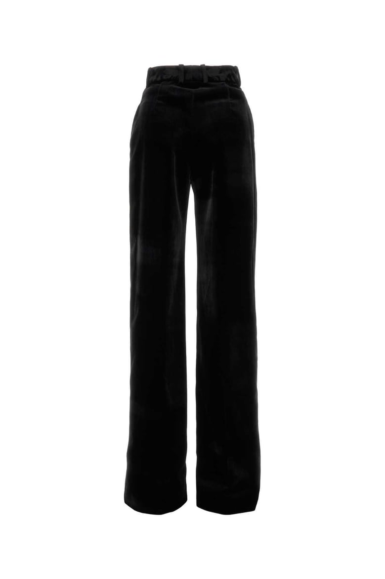 black velvet palazzo pant by Selfnex