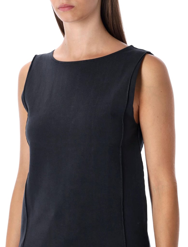 our legacy black lounge jersey top with laser-cut back by Selfnex