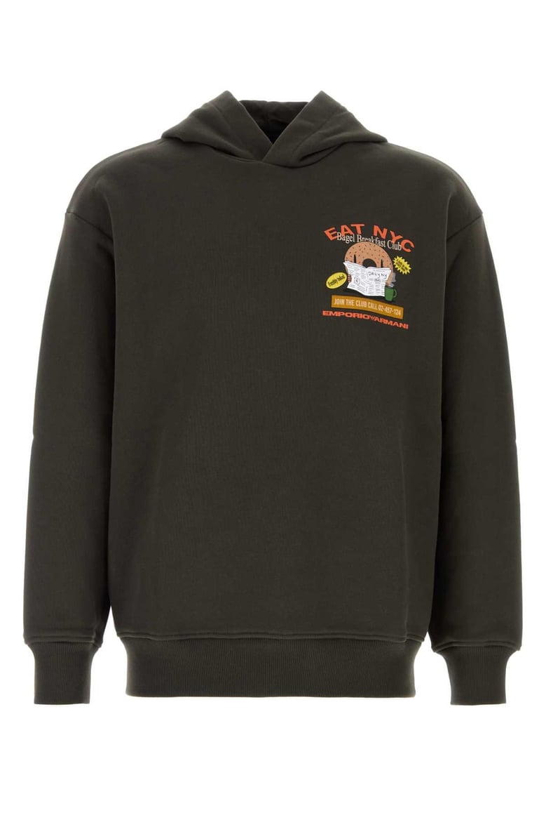 charcoal cotton sweatshirt by Selfnex
