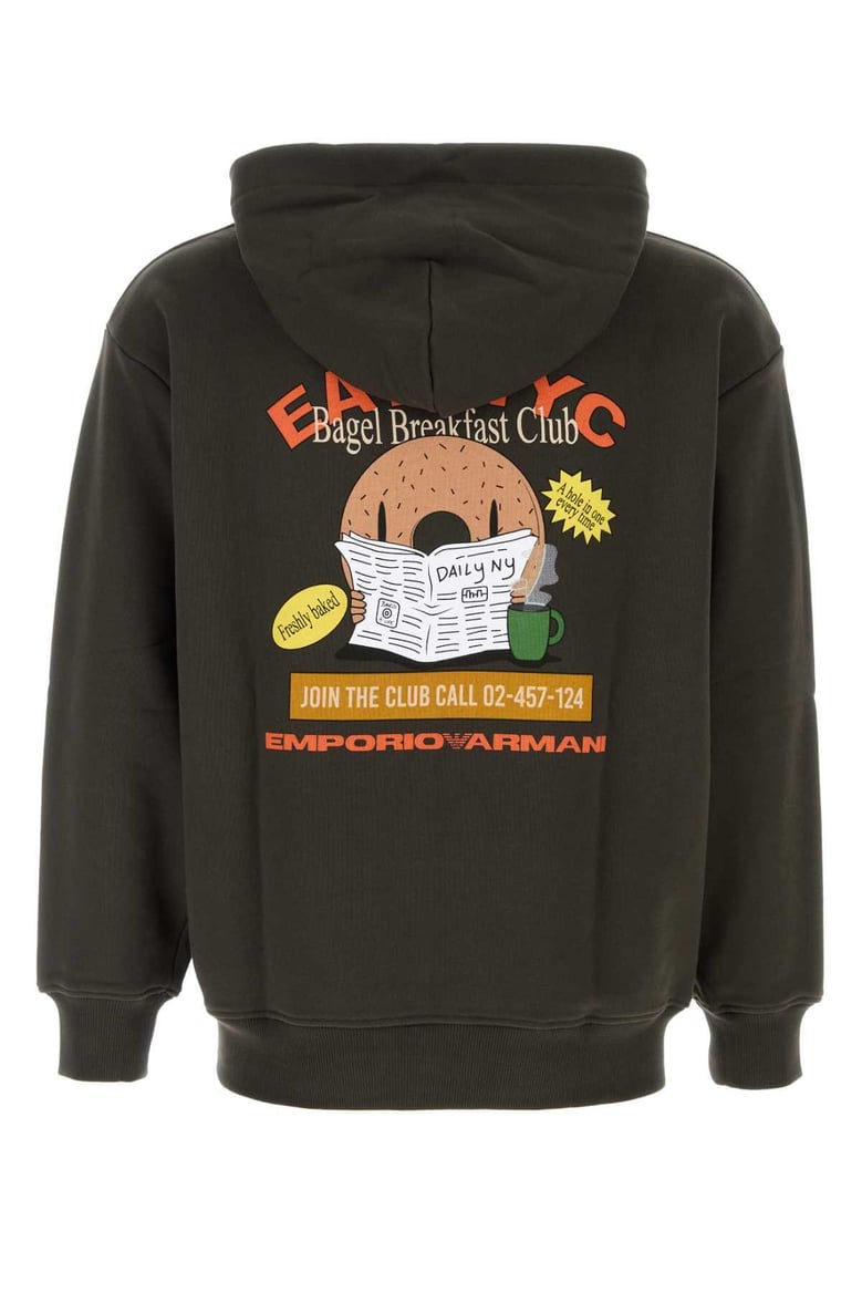 charcoal cotton sweatshirt by Selfnex