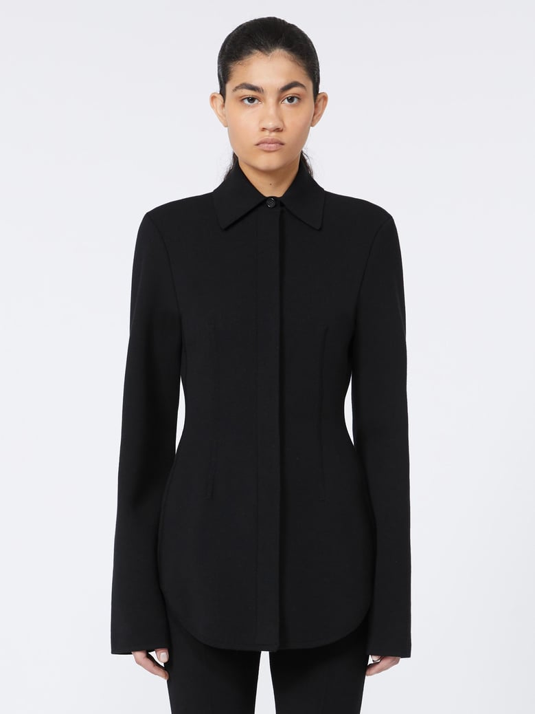 black viscose blend baffo1234 cardigan by Selfnex