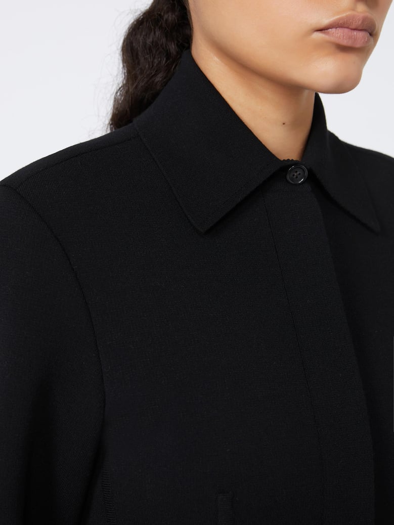 black viscose blend baffo1234 cardigan by Selfnex