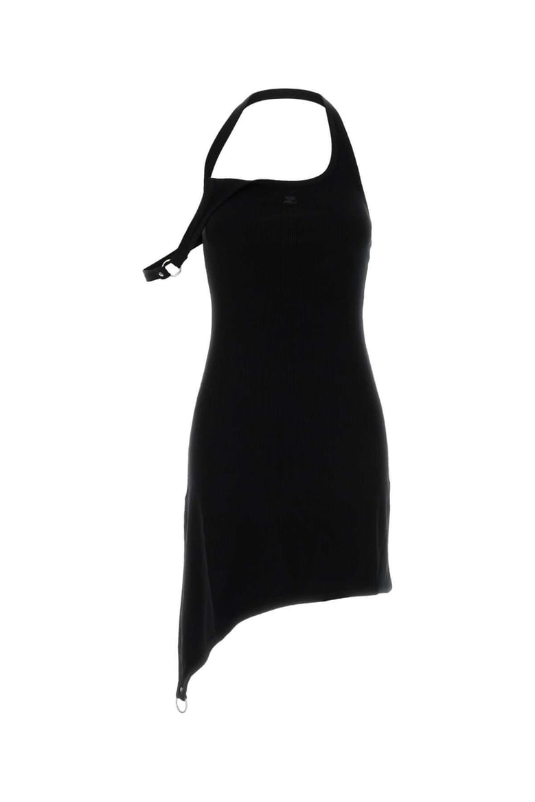 black viscose blend dress by Selfnex