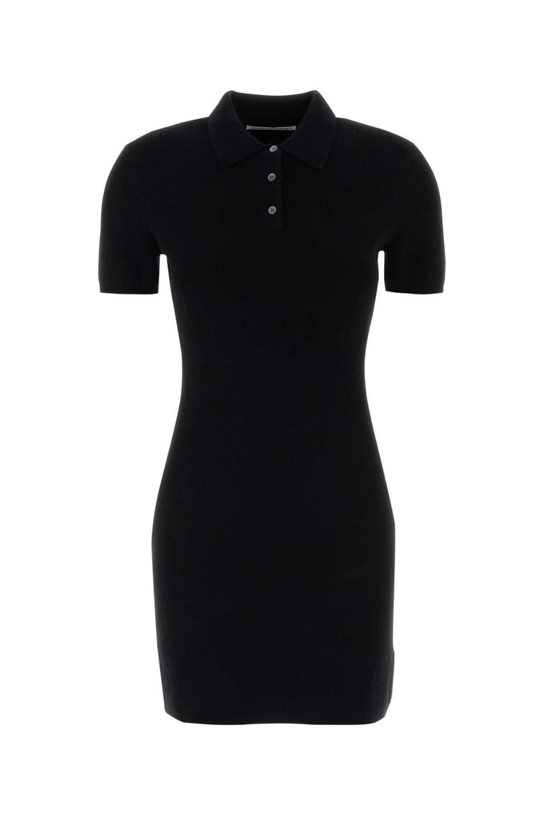 t by alexander wang black wool polo mini dress by Selfnex