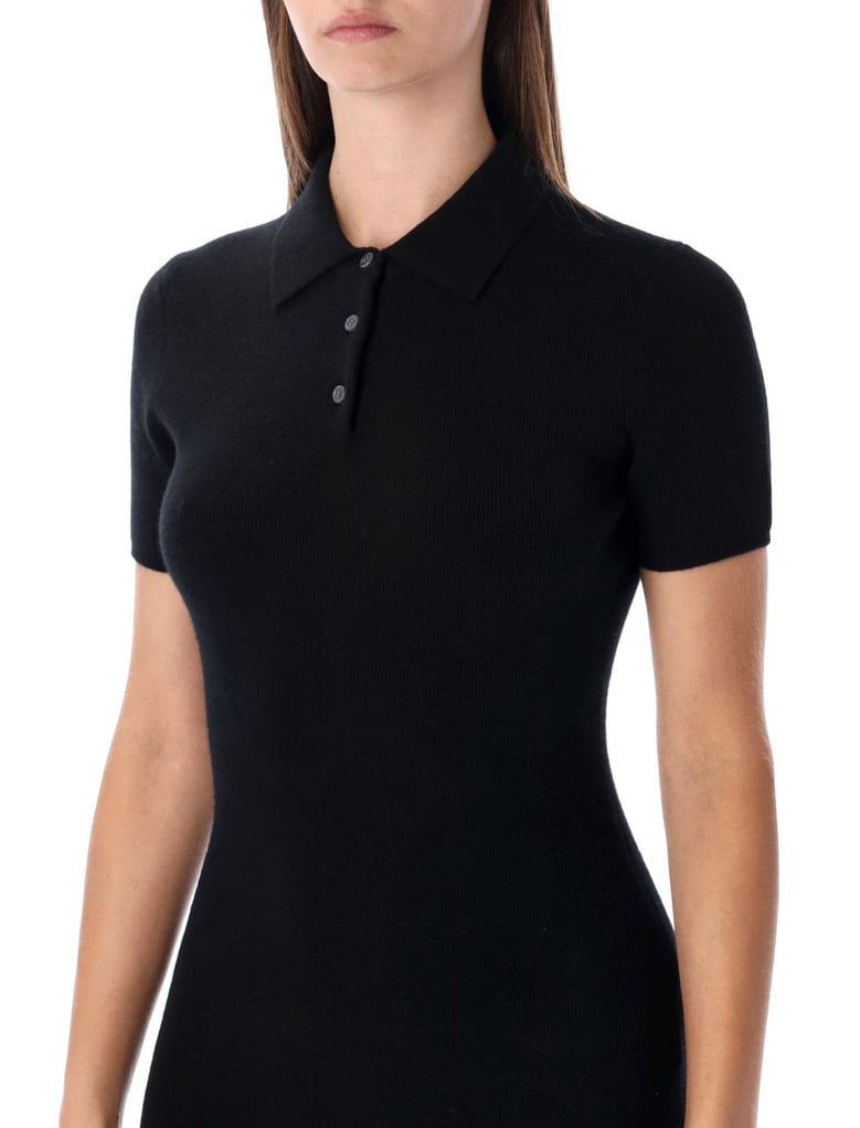 t by alexander wang black wool polo mini dress by Selfnex