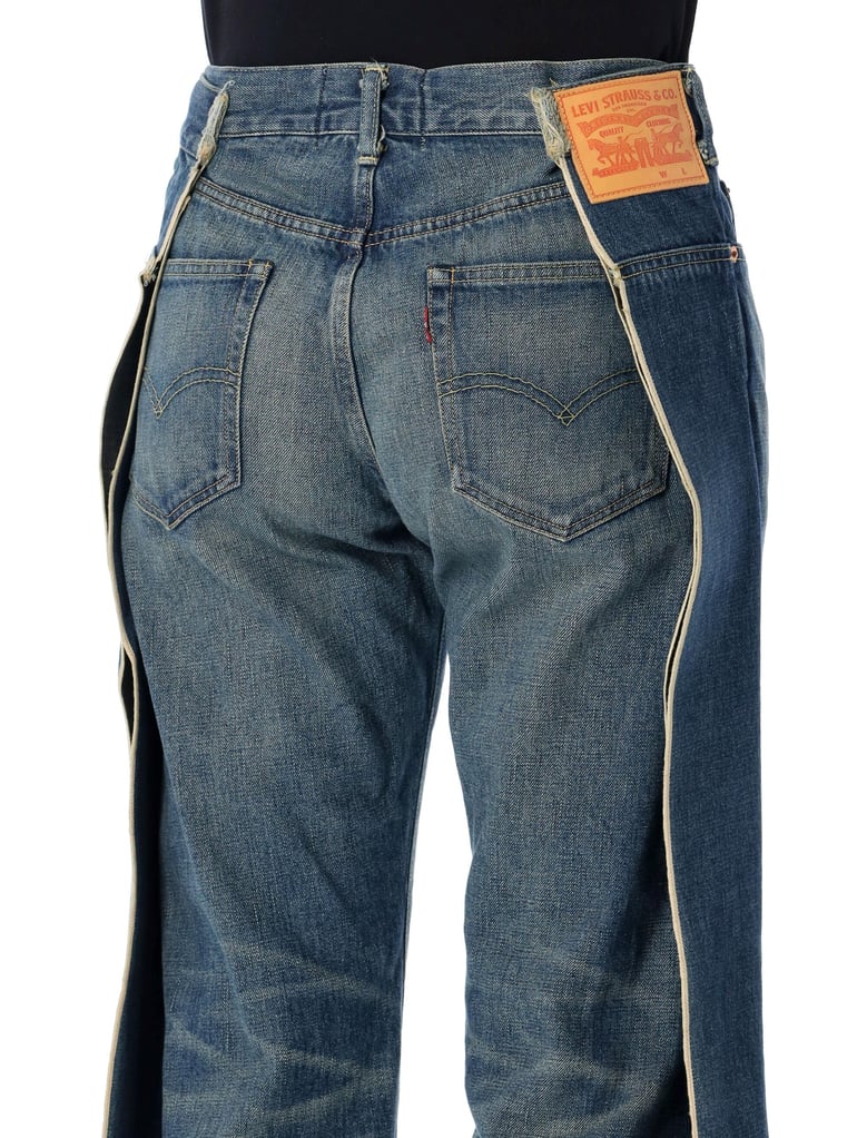 junya watanabe levi’s cotton denim wide-leg jeans by Selfnex