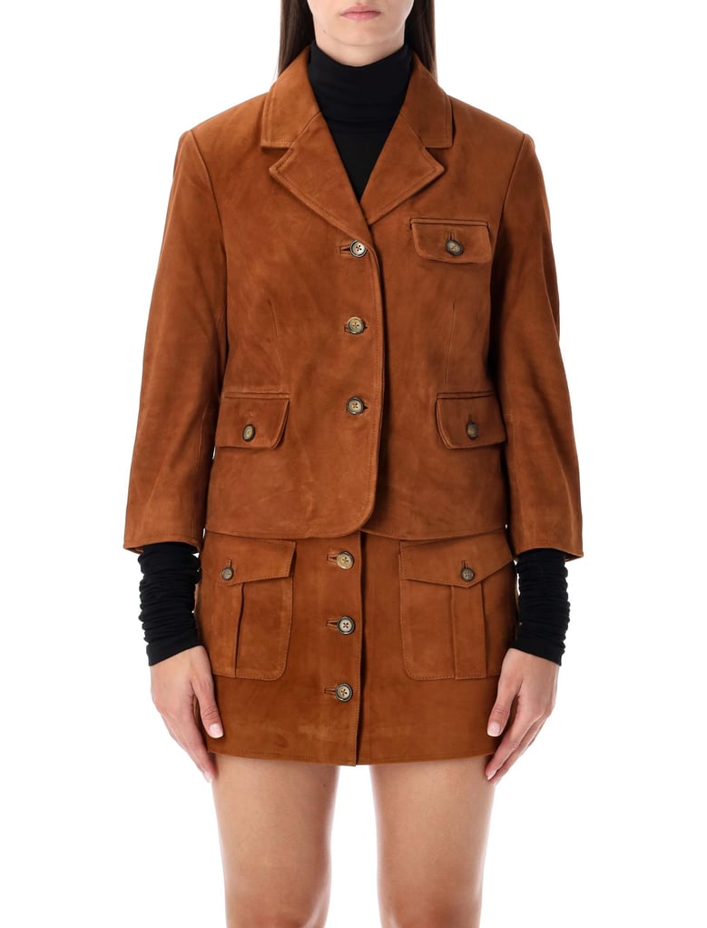 the garment suede fitted jacket by Selfnex