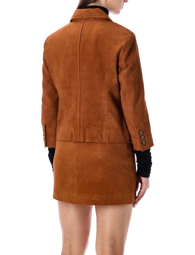 the garment suede fitted jacket by Selfnex