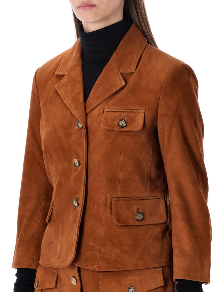 the garment suede fitted jacket by Selfnex