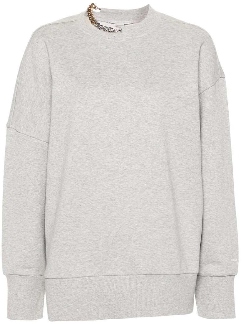 women grey cotton stretch sweatshirt by Selfnex