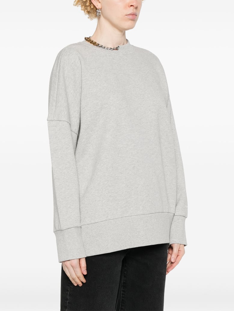 women grey cotton stretch sweatshirt by Selfnex