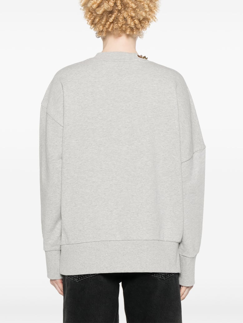 women grey cotton stretch sweatshirt by Selfnex
