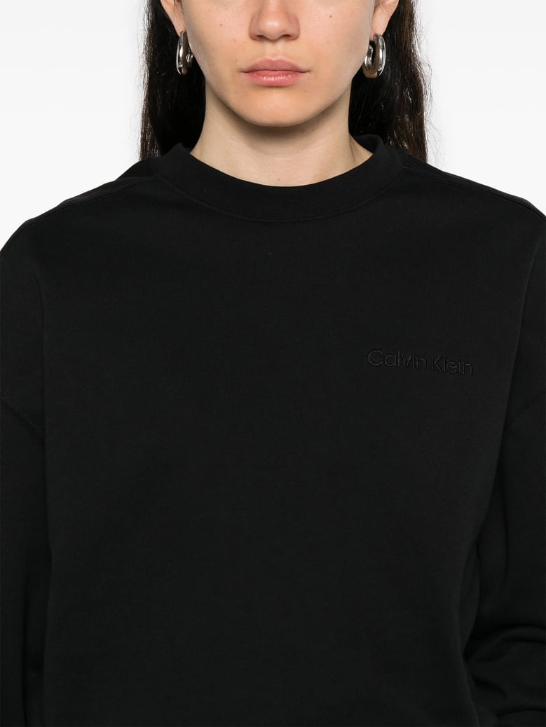 women black cotton sweatshirt by Selfnex