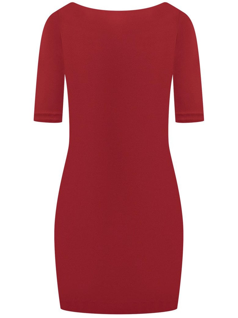 women red cotton stretch suit by Selfnex