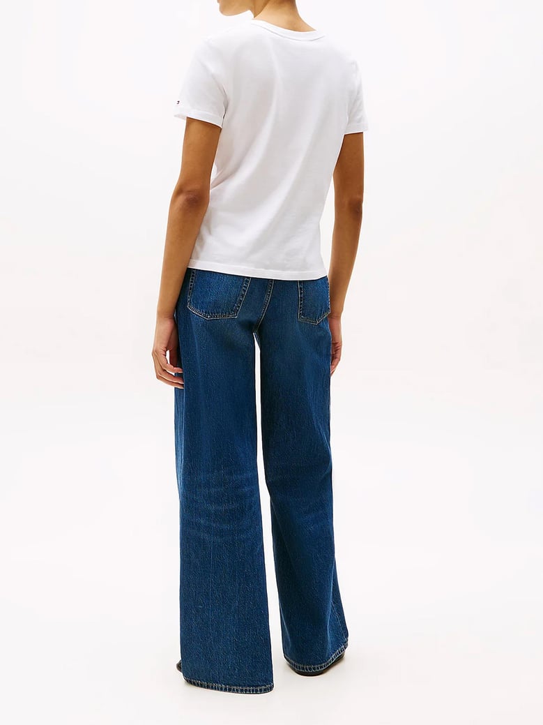 women white cotton stretch t-shirt by Selfnex