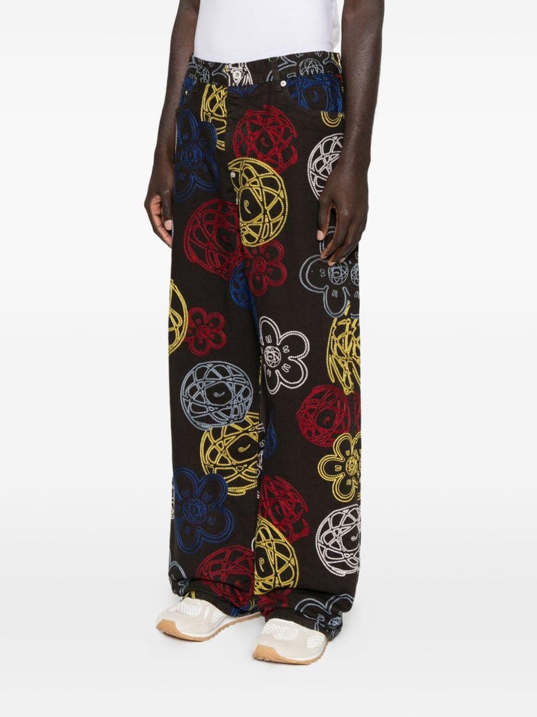 embroidered cotton trousers by Selfnex