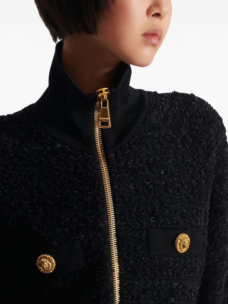 tweed bomber jacket by Selfnex