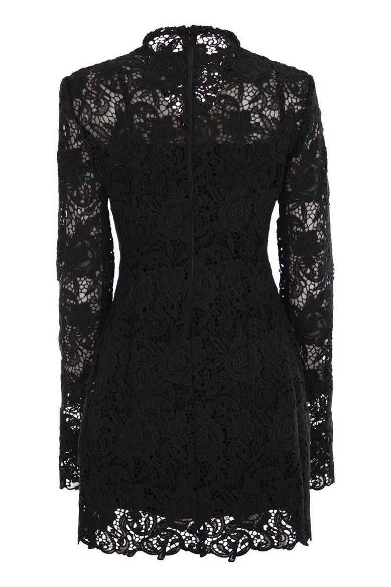 tefrite05 - short floral macramé dress by Selfnex