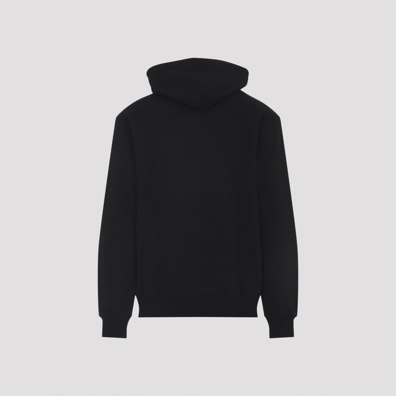 black cotton hooded wild dog sweatshirt by Selfnex