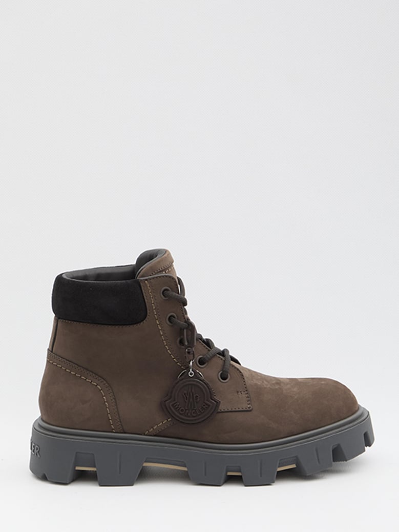 peak city lace-up boots in leather by Selfnex