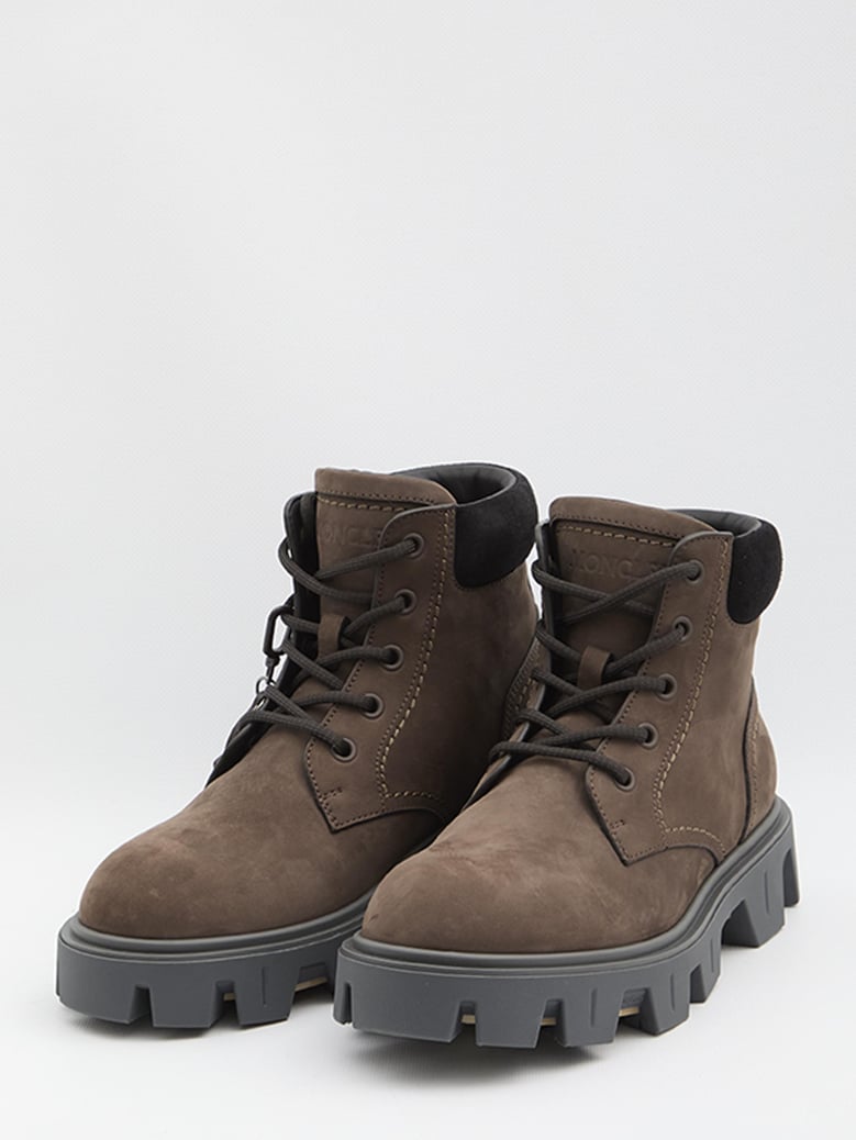 peak city lace-up boots in leather by Selfnex