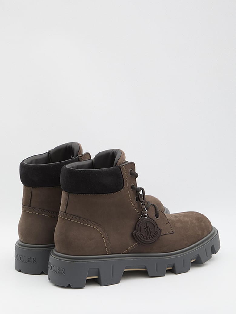 peak city lace-up boots in leather by Selfnex