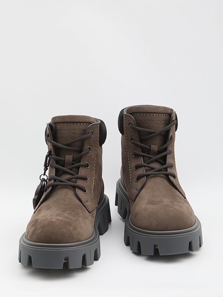 peak city lace-up boots in leather by Selfnex