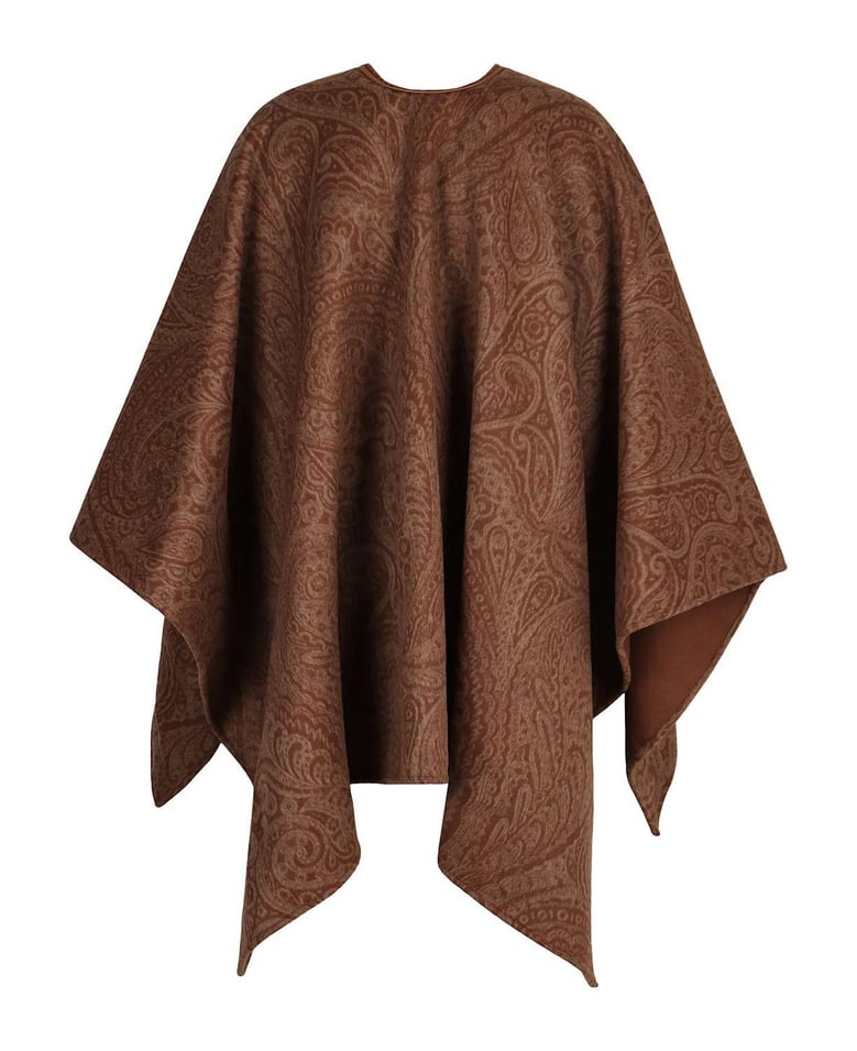 wool and cashmere jacquard cloak by Selfnex