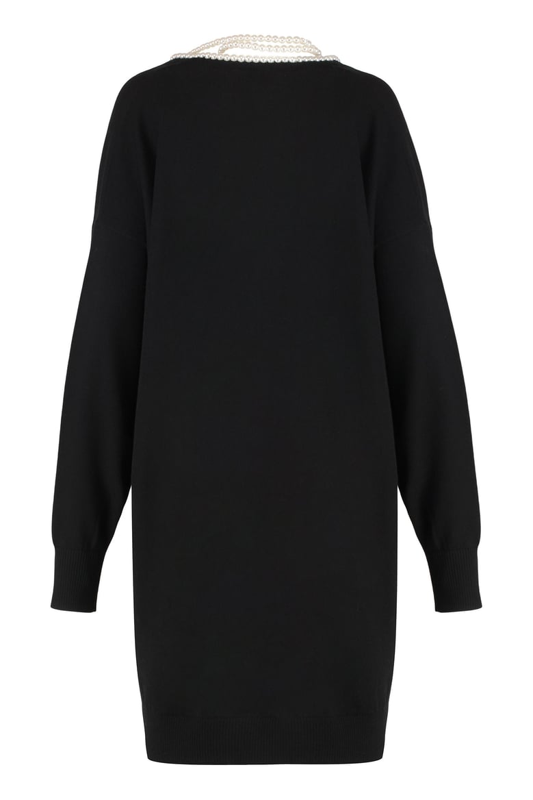 crush mini wool knit dress by Selfnex