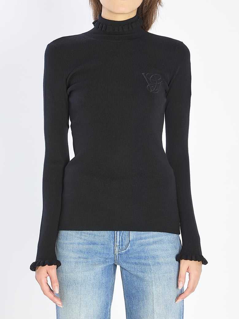 turtleneck with ruffles by Selfnex