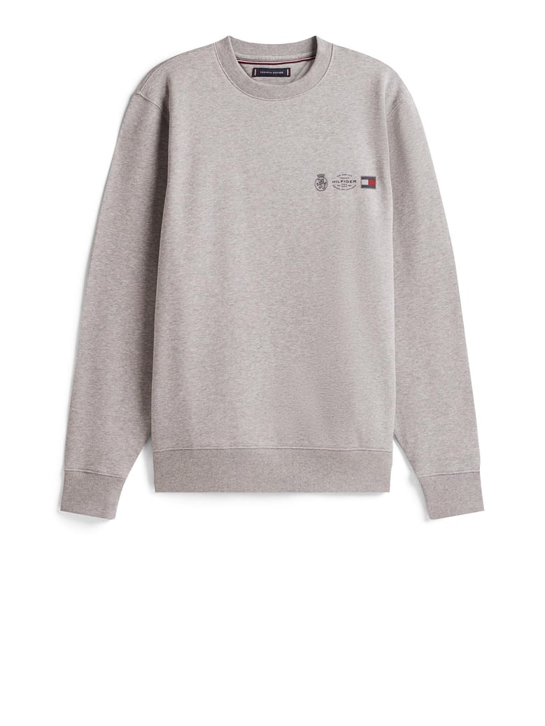 tommy hilfiger grey crewneck sweatshirt by Selfnex