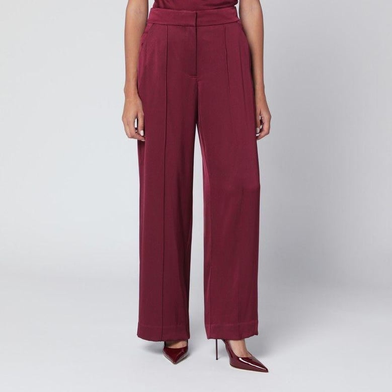 kyra trousers in blueberry satin by Selfnex