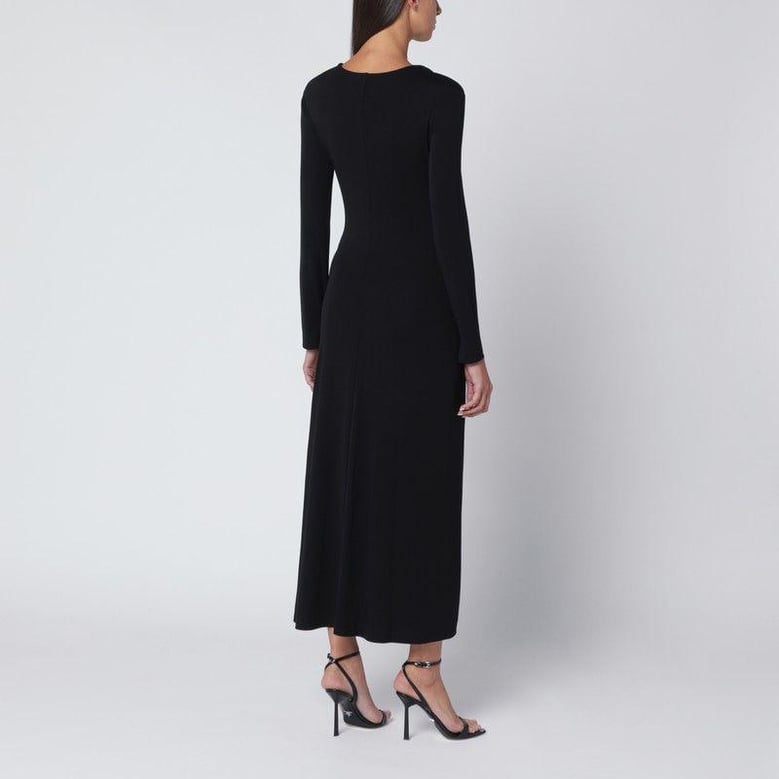 ferrera dress in black draped jersey by Selfnex