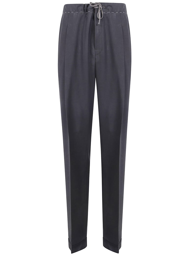 brown wool pants by Selfnex