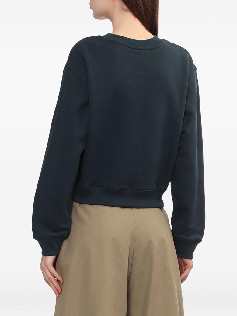 lady fox cotton cropped sweatshirt by Selfnex