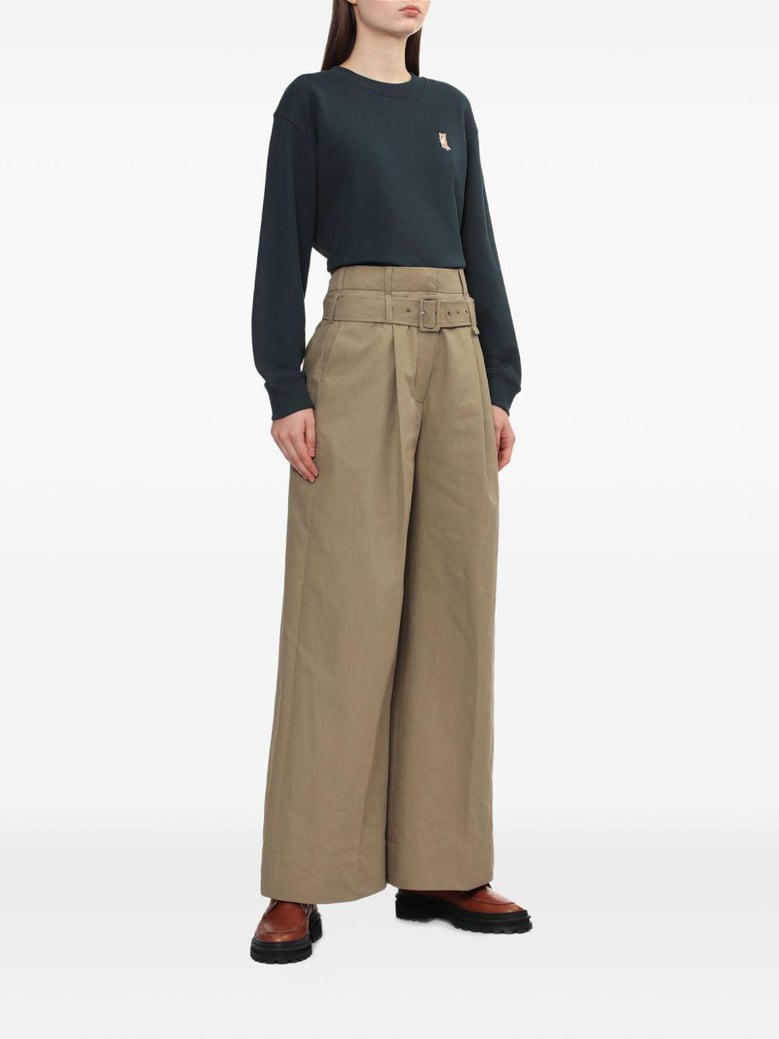 lady fox cotton cropped sweatshirt by Selfnex