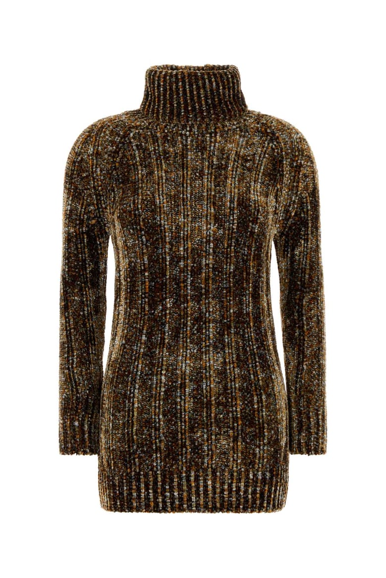 multicolor chenille tagic sweater dress by Selfnex