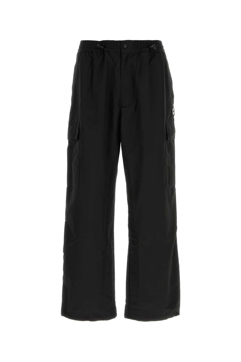 black nylon blend cargo pant by Selfnex