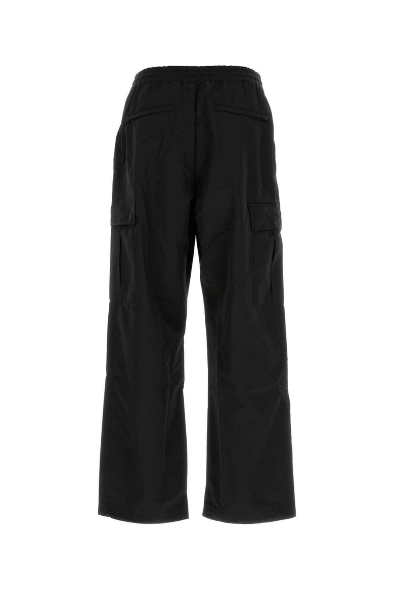 black nylon blend cargo pant by Selfnex