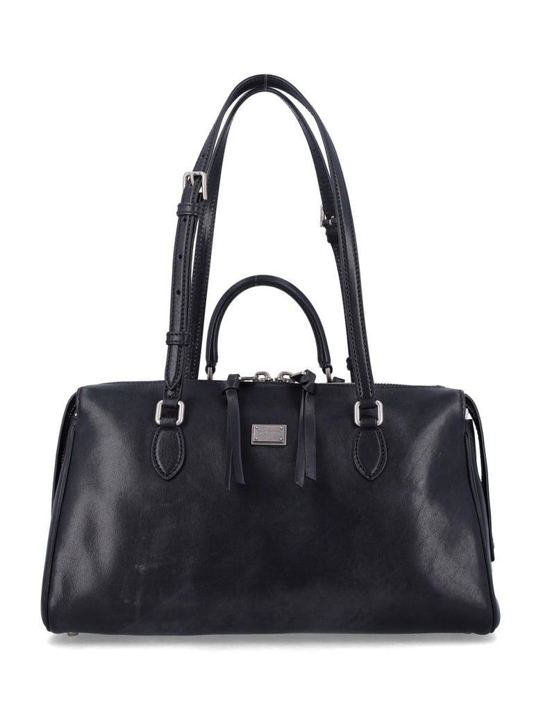 black leather vittoria handbag by Selfnex