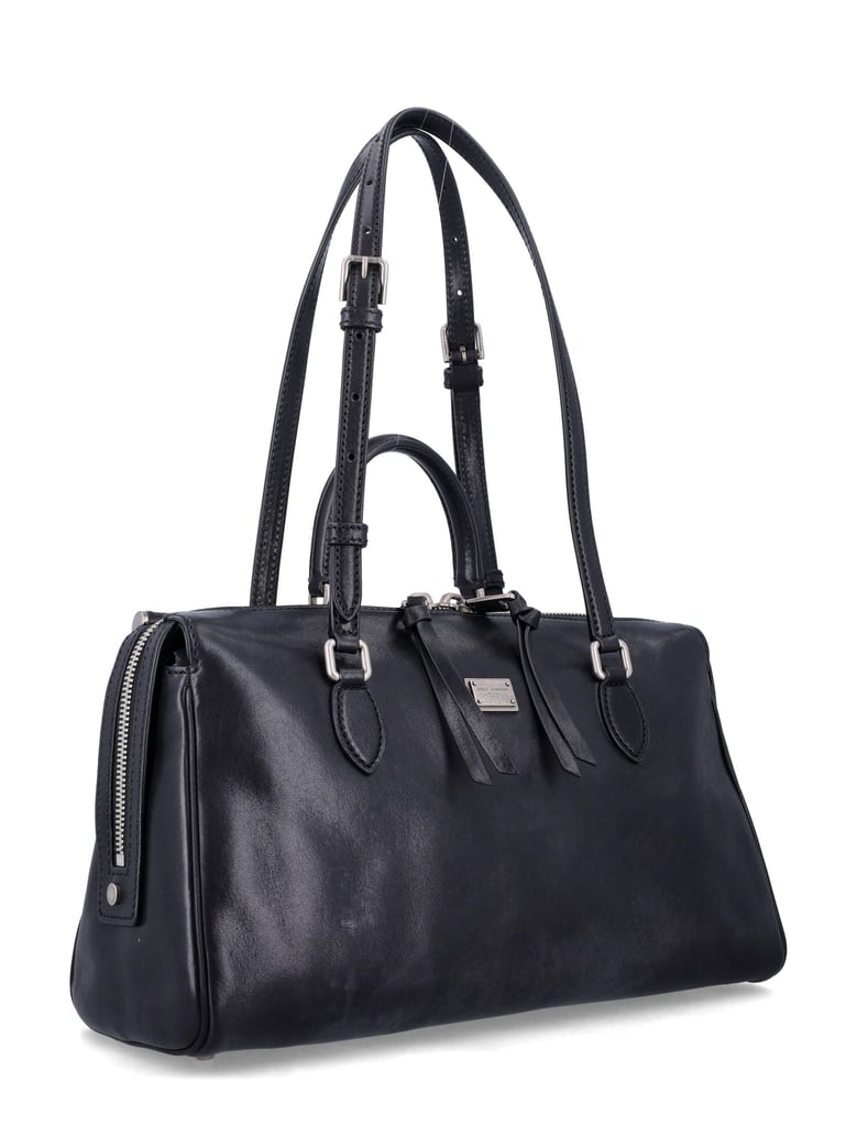 black leather vittoria handbag by Selfnex